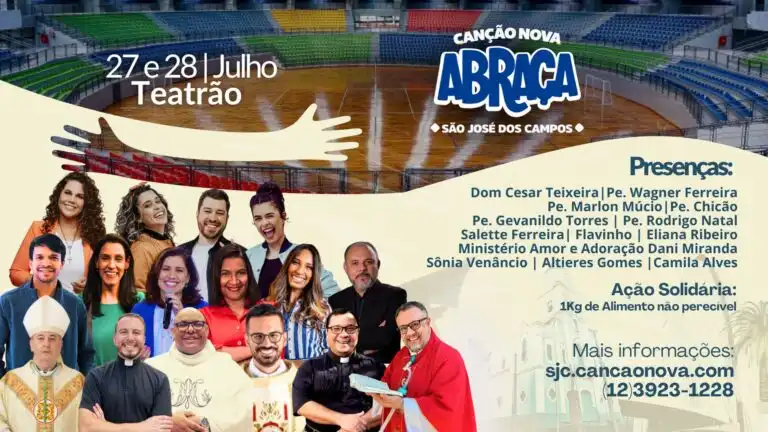 Canção Nova Abraça: mega evento com Eliana Ribeiro e Padre Marlon Múcio acontece em São José