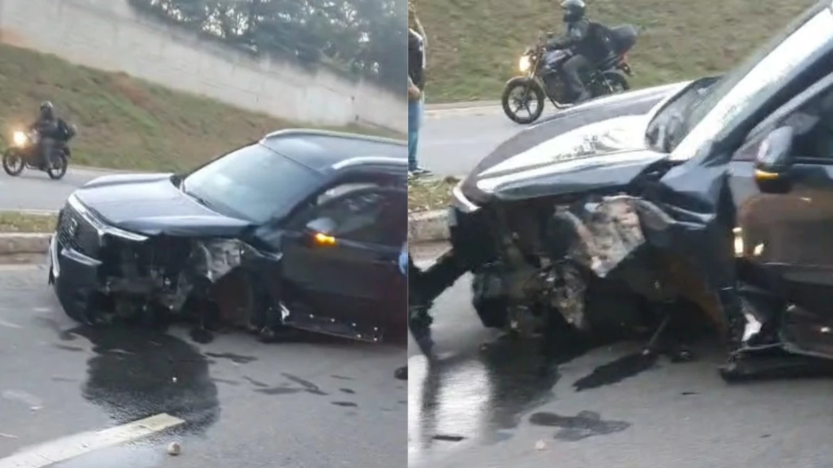 Carro capota na Via Cambuí; motorista recusou atendimento médico