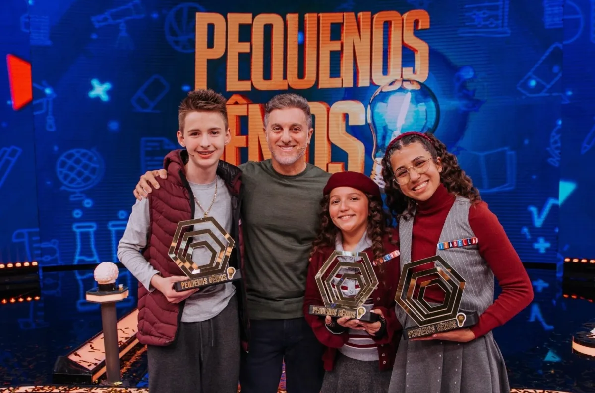 Aos 11 anos, moradora de Jacareí conquista troféu no “Pequenos Gênios” em programa de Luciano Huck