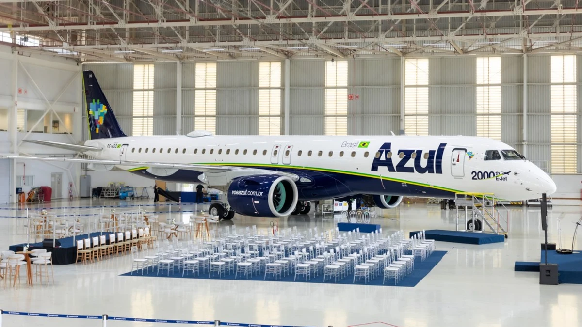 Embraer entrega avião de número 2.000 da família E-Jets em São José dos Campos