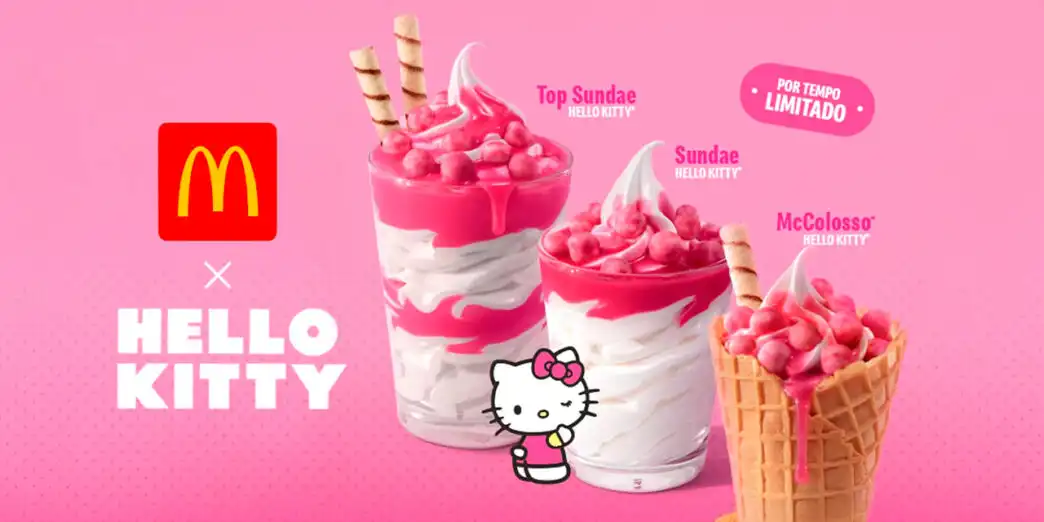 McDonald's cria sobremesas e pelúcias da Hello Kitty em edição limitada