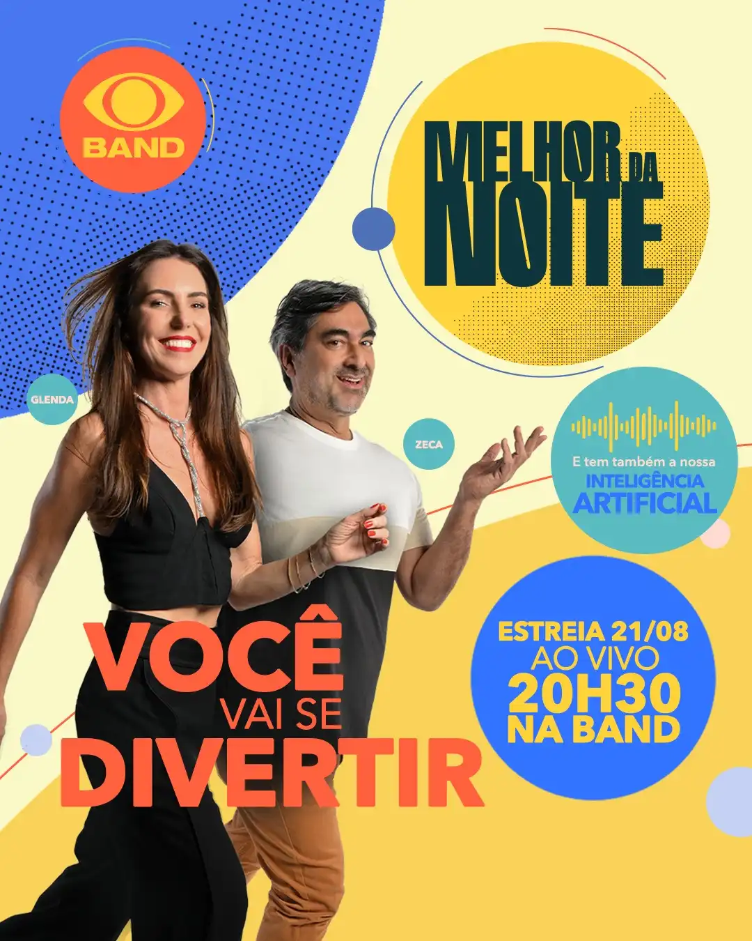 Glenda Kozlowski e Zeca Camargo unem informação e entretenimento no ”Melhor da Noite”