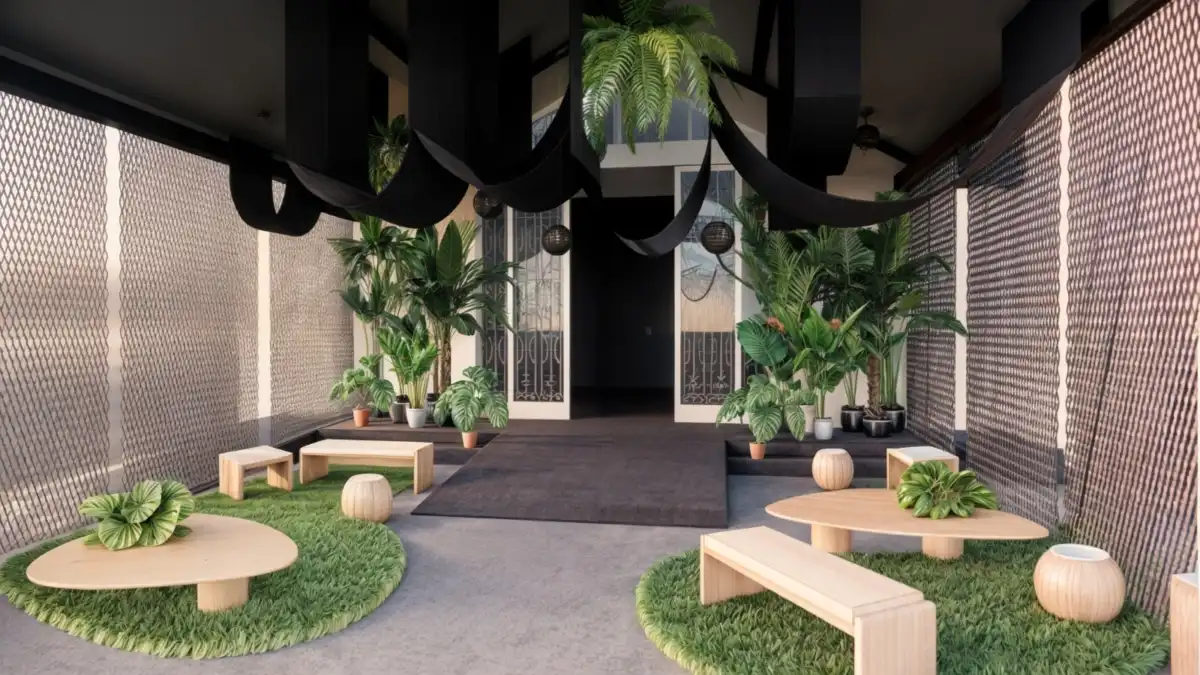 Anna Persia Bastos e Mariza Guimarães inovam com o espaço sensorial "Diálogos para o Planeta: Um Refúgio Amazônico para um Mundo Sustentável", no Espaço Cultural da Marinha