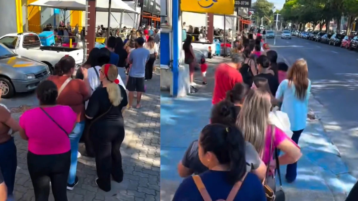 Inauguração de loja de bebê chama a atenção por fila gigantesca