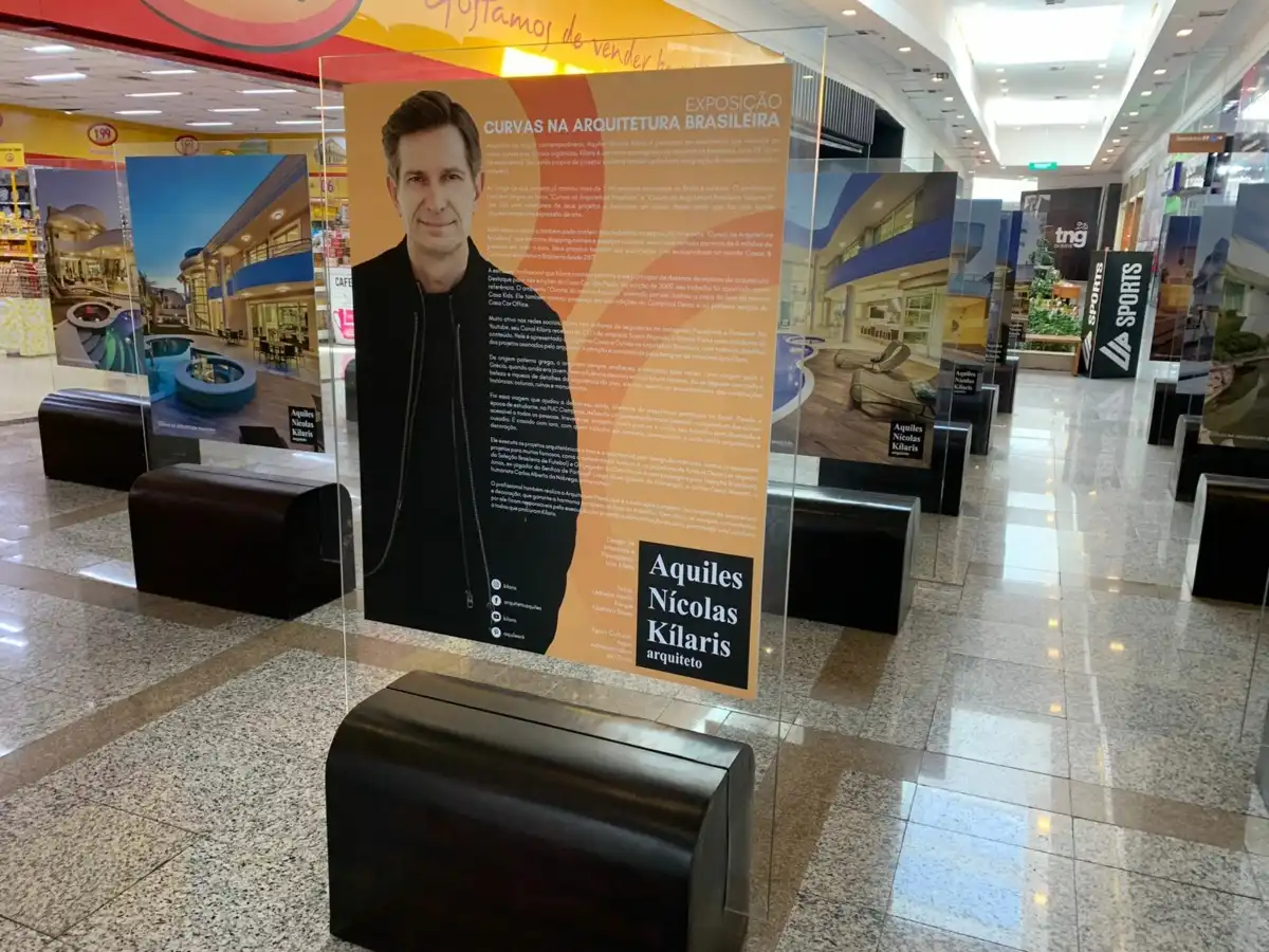 Visitada por 4 milhões de pessoas, exposição "Curvas na Arquitetura Brasileira" chega ao Shopping Pátio Pinda