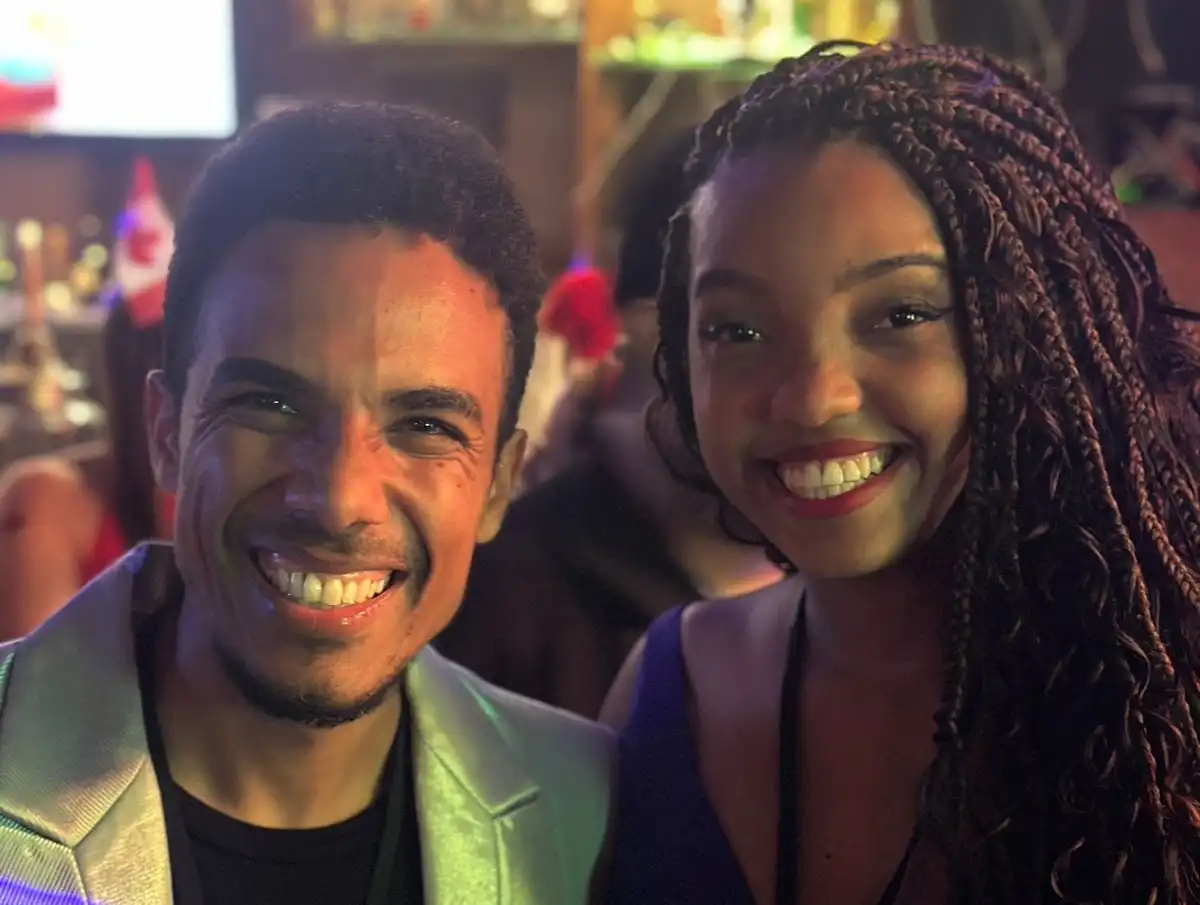Os campeões brasileiros do KWC, Filipe Anacleto e Sara Braz 