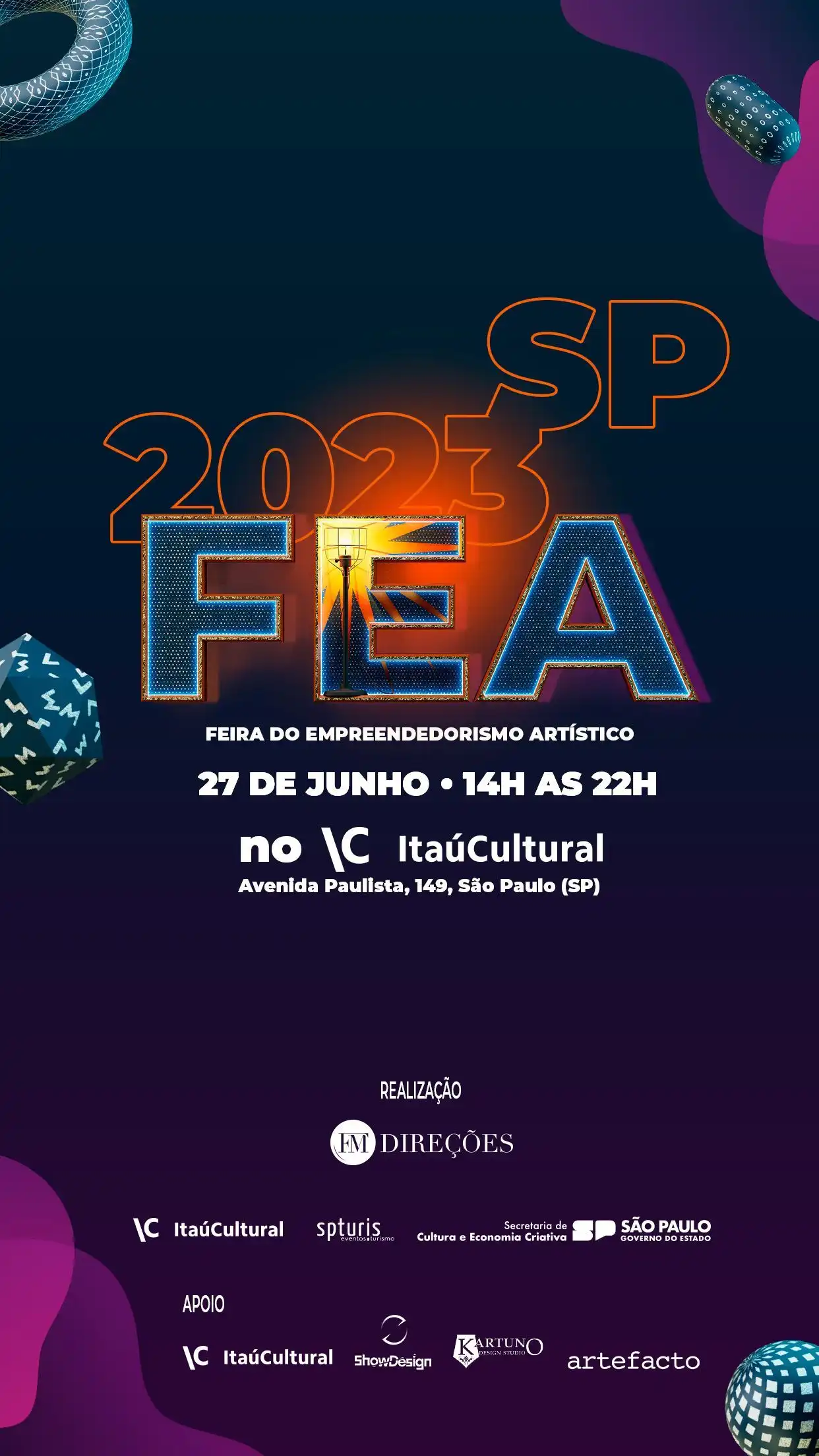 Feira do Empreendedorismo Artístico acontece dia 27 de junho em São Paulo