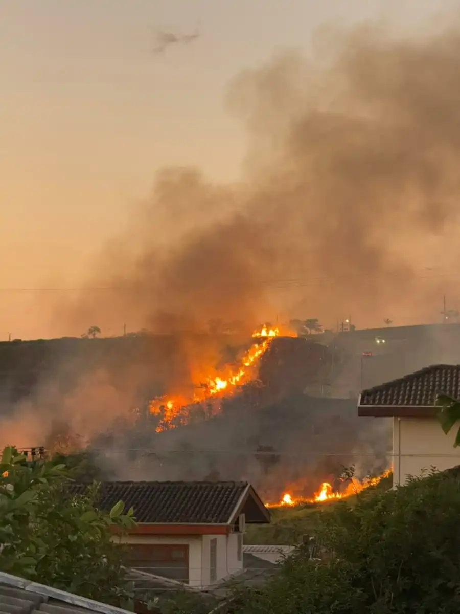 Incêndio atinge área de mata no Urbanova em São José