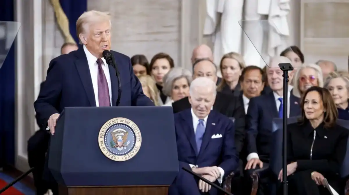 “A era de ouro começa hoje”, diz Donald Trump em discurso de posse