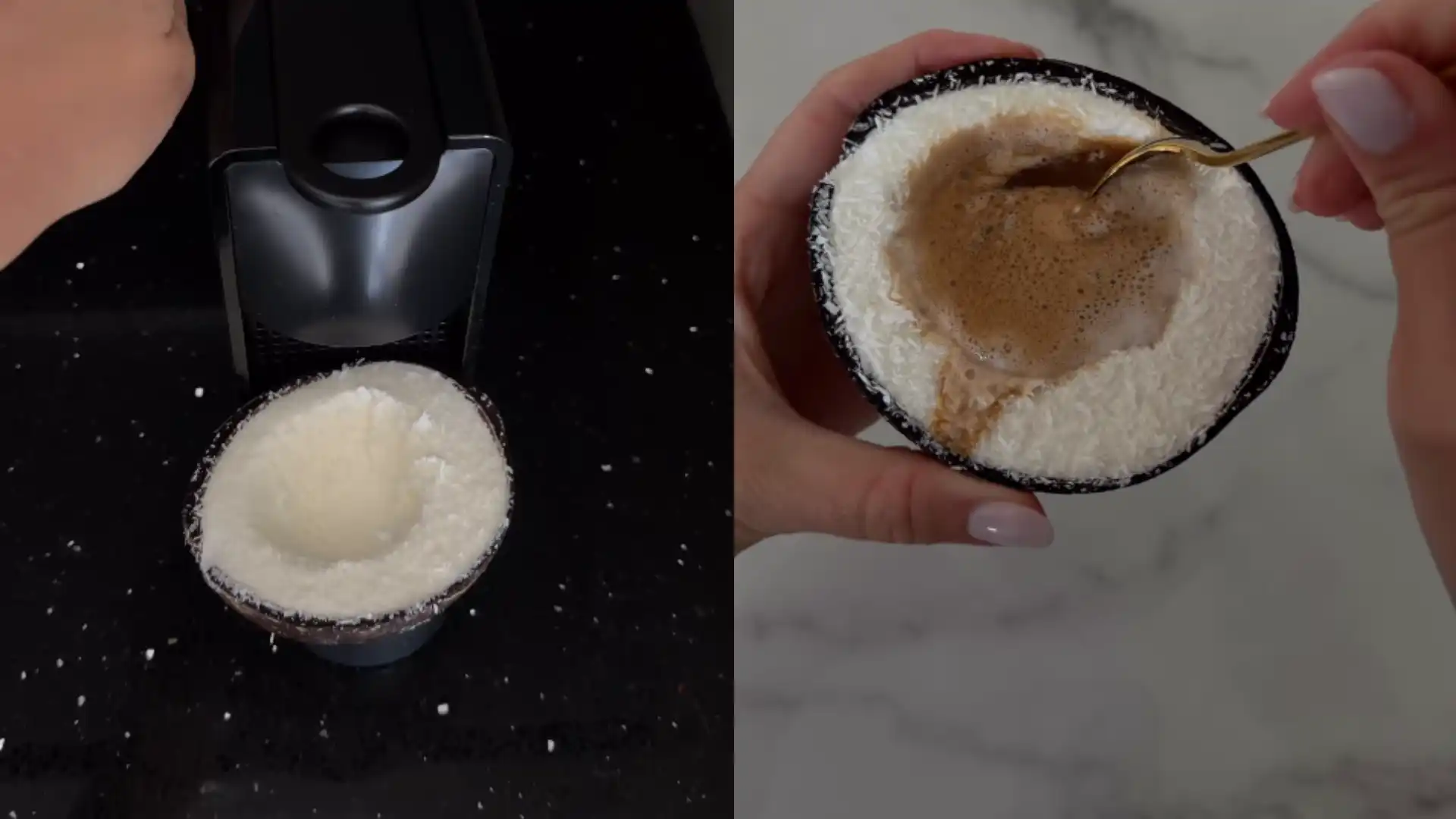 Café com coco vira tendência e chama a atenção da web