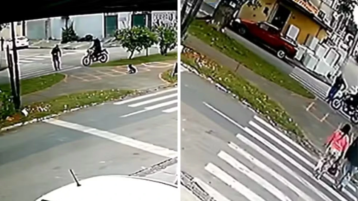 Homem é atropelado por moto enquanto atravessava faixa de pedestres