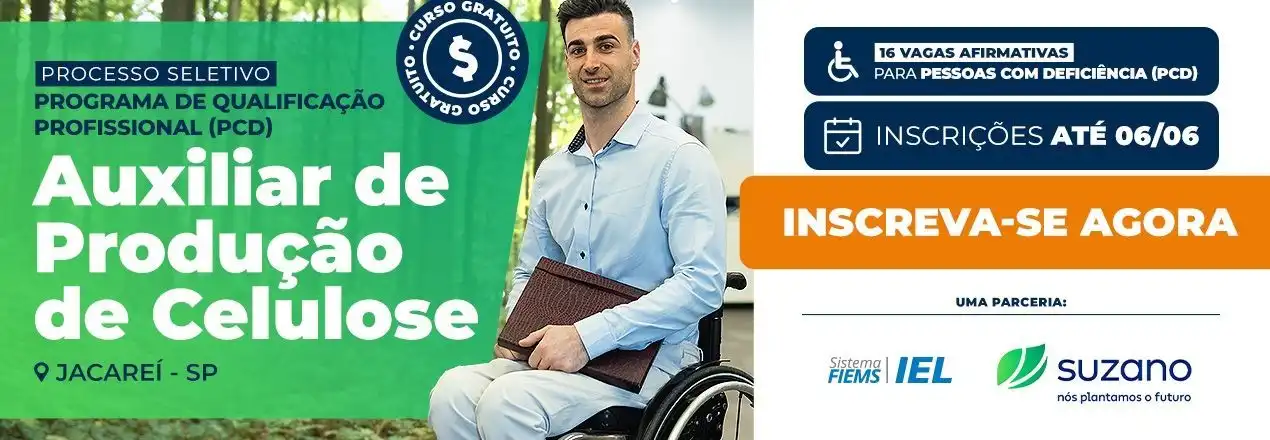 <strong>Suzano está com inscrições abertas para curso voltado para pessoas com deficiência em Jacareí (SP)</strong>