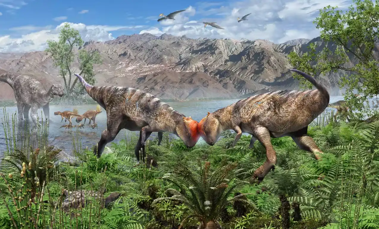 Cientistas descobrem fóssil do dinossauro mais antigo com ”capacete ósseo” na Mongólia