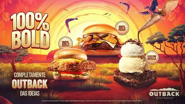 Outback apresenta hambúrgueres inéditos e sobremesa de brownie com Nutella