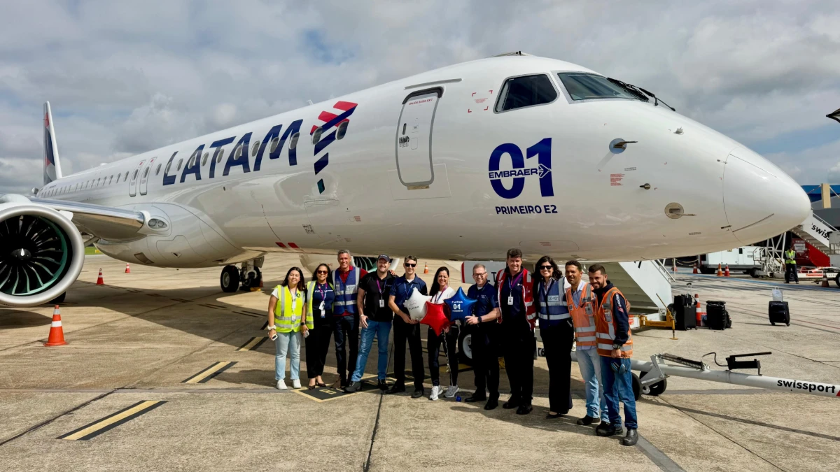 Primeiro Embraer E2 da Latam decola de São José dos Campos