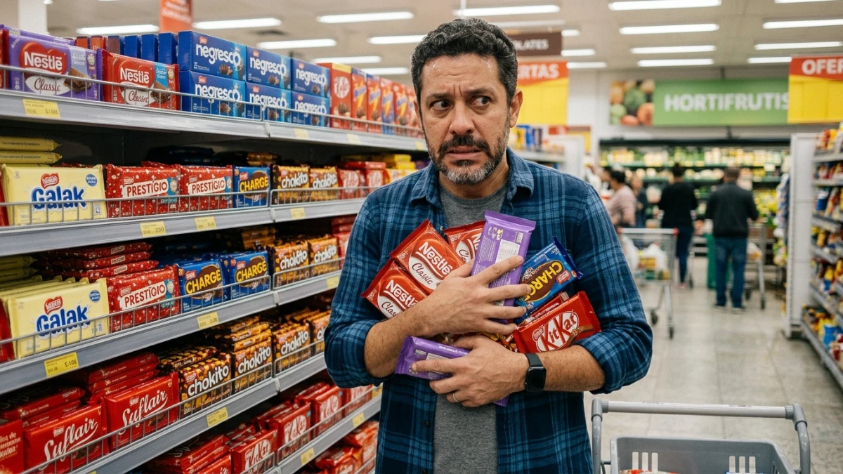 Homem é preso após furtar 39 barras de chocolate em supermercado