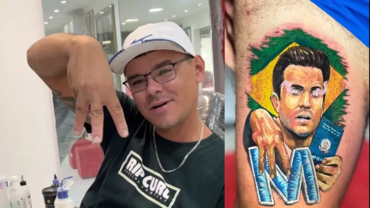 Auxiliar de padeiro faz tatuagem em homenagem a Pablo Marçal