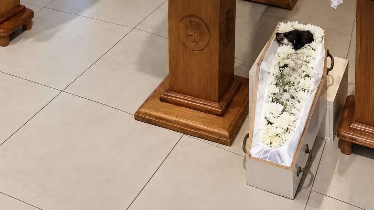 Acidente mata pai, filhas e cachorrinha, que também é velada junto com a família
