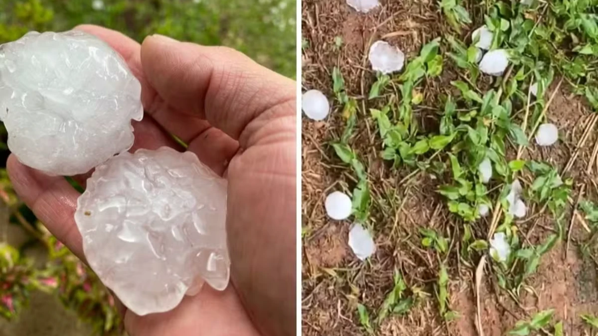 Chuva com granizo do tamanho de bolas de tênis deixa famílias desabrigadas