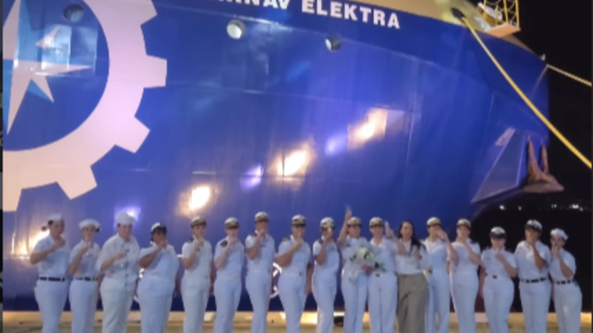 Navio brasileiro faz primeira viagem com tripulação 100% feminina