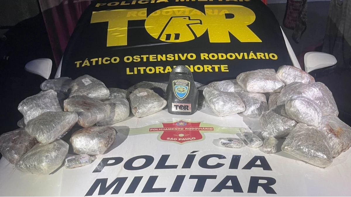 Polícia Federal e PM apreendem carga de R$ 1,6 milhão em drogas na Tamoios em Caraguá
