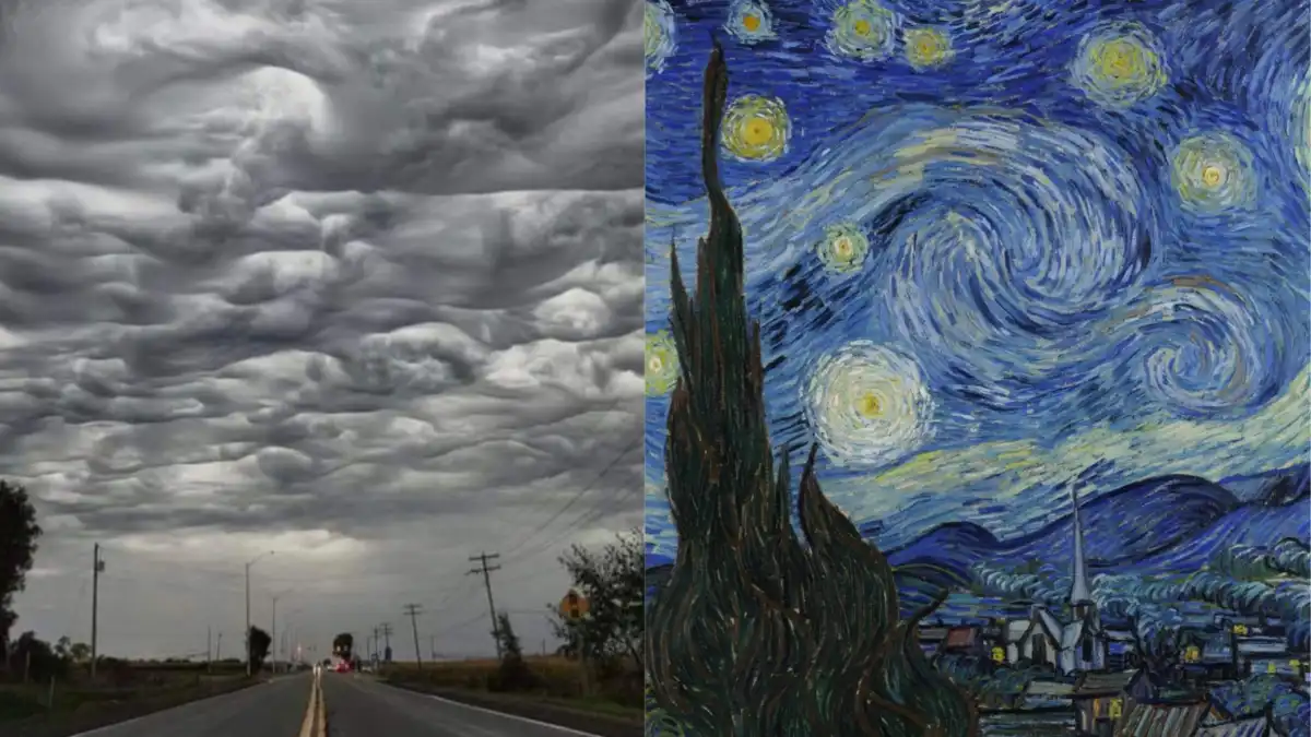 Nuvens no céu do Canadá viralizam por semelhança com a pintura de Van Gogh