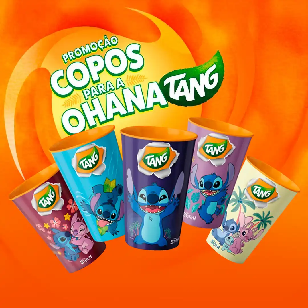 Tang lança promoção de copos da coleção Lilo &amp; Stitch