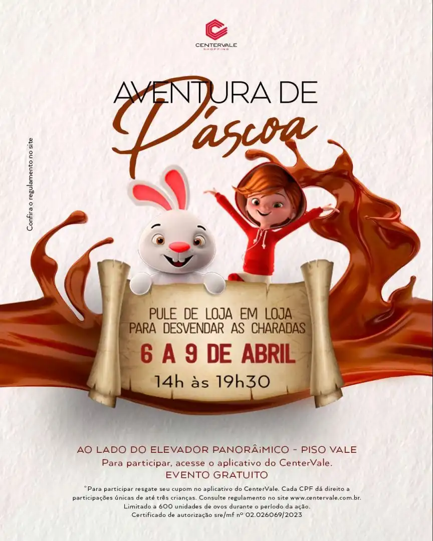 Ação de Páscoa no CenterVale Shopping