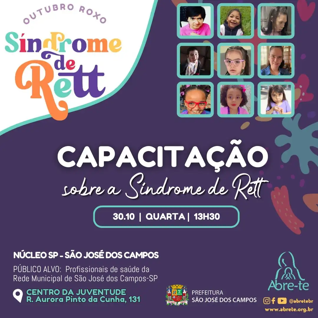 Profissionais de saúde de São José dos Campos participarão de capacitação sobre a Síndrome de Rett