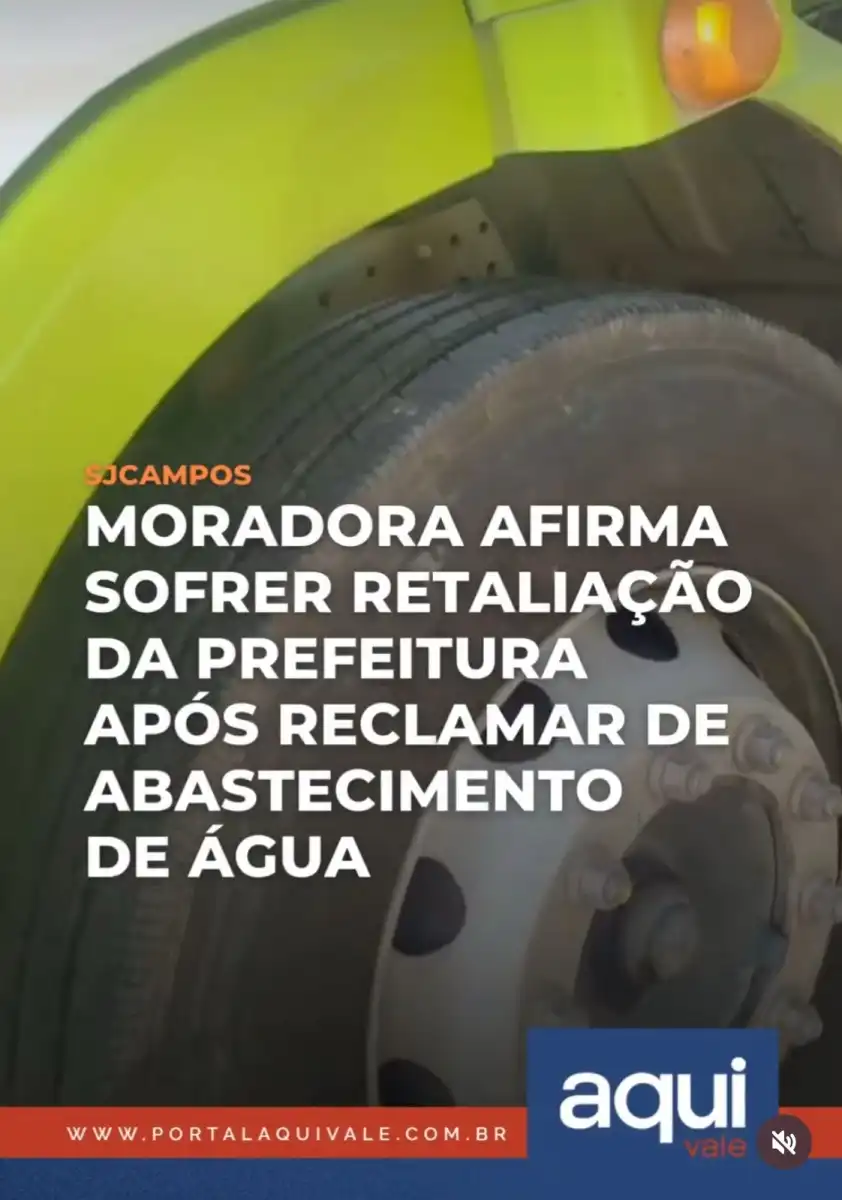 Moradora afirma sofrer retaliação da prefeitura após reclamar sobre abastecimento de água
