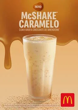 Calda de caramelo retorna ao McDonald’s com o novo McShake Caramelo com Paçoca