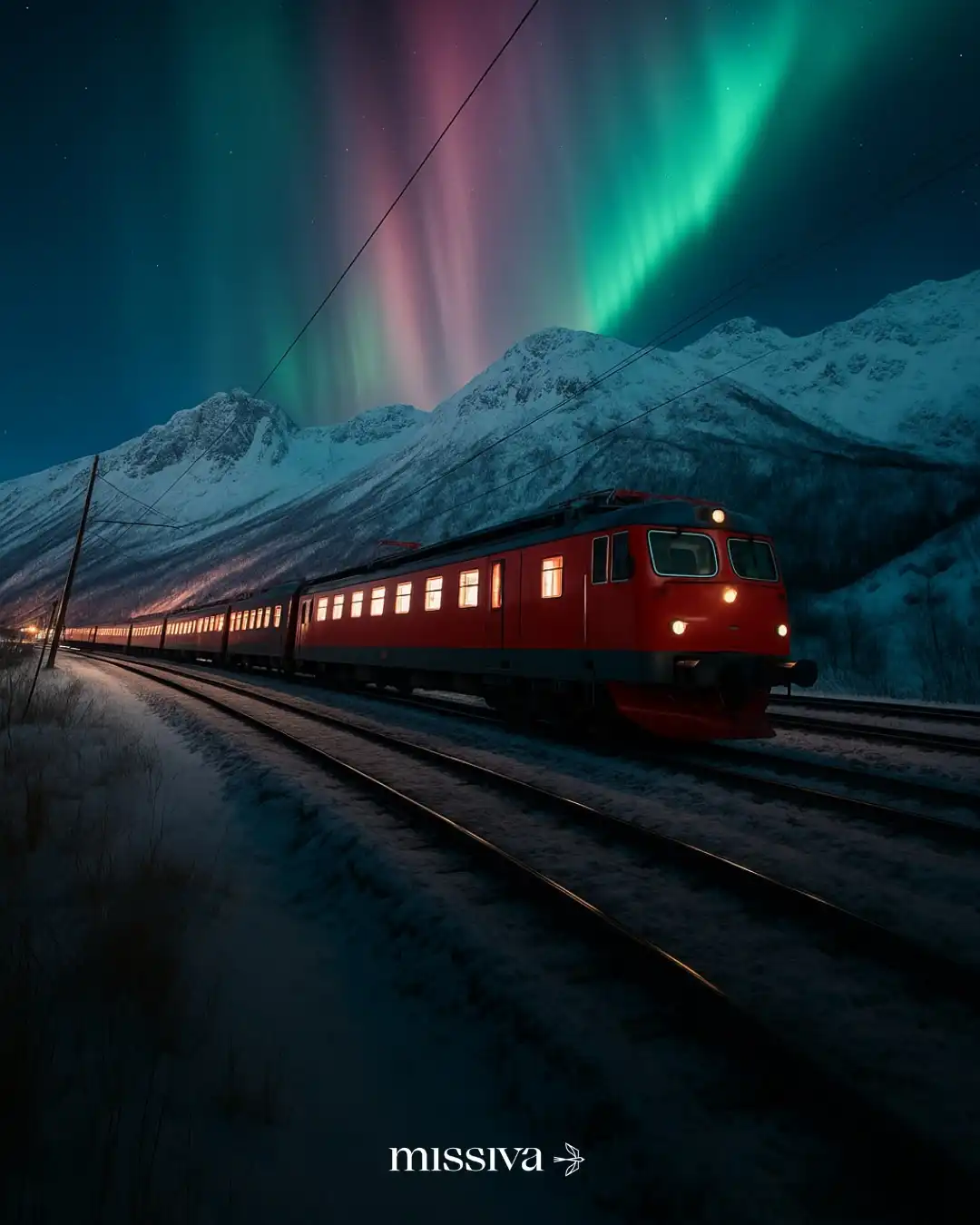 Noruega lança trem panorâmico noturno para observar a aurora boreal