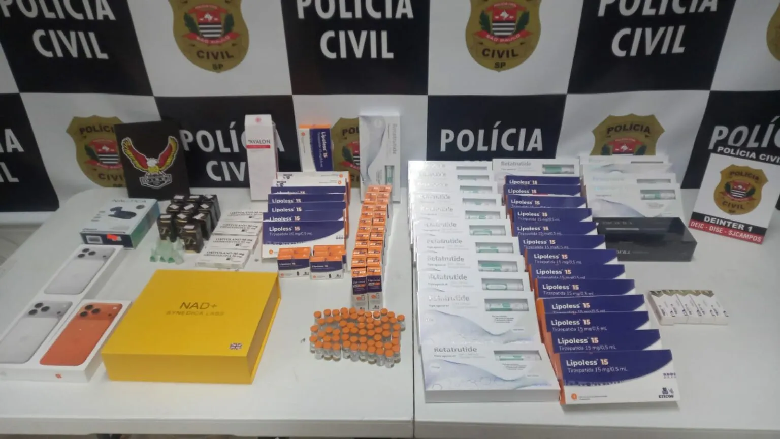 Homem é preso com canetas emagrecedoras e anabolizantes em São José