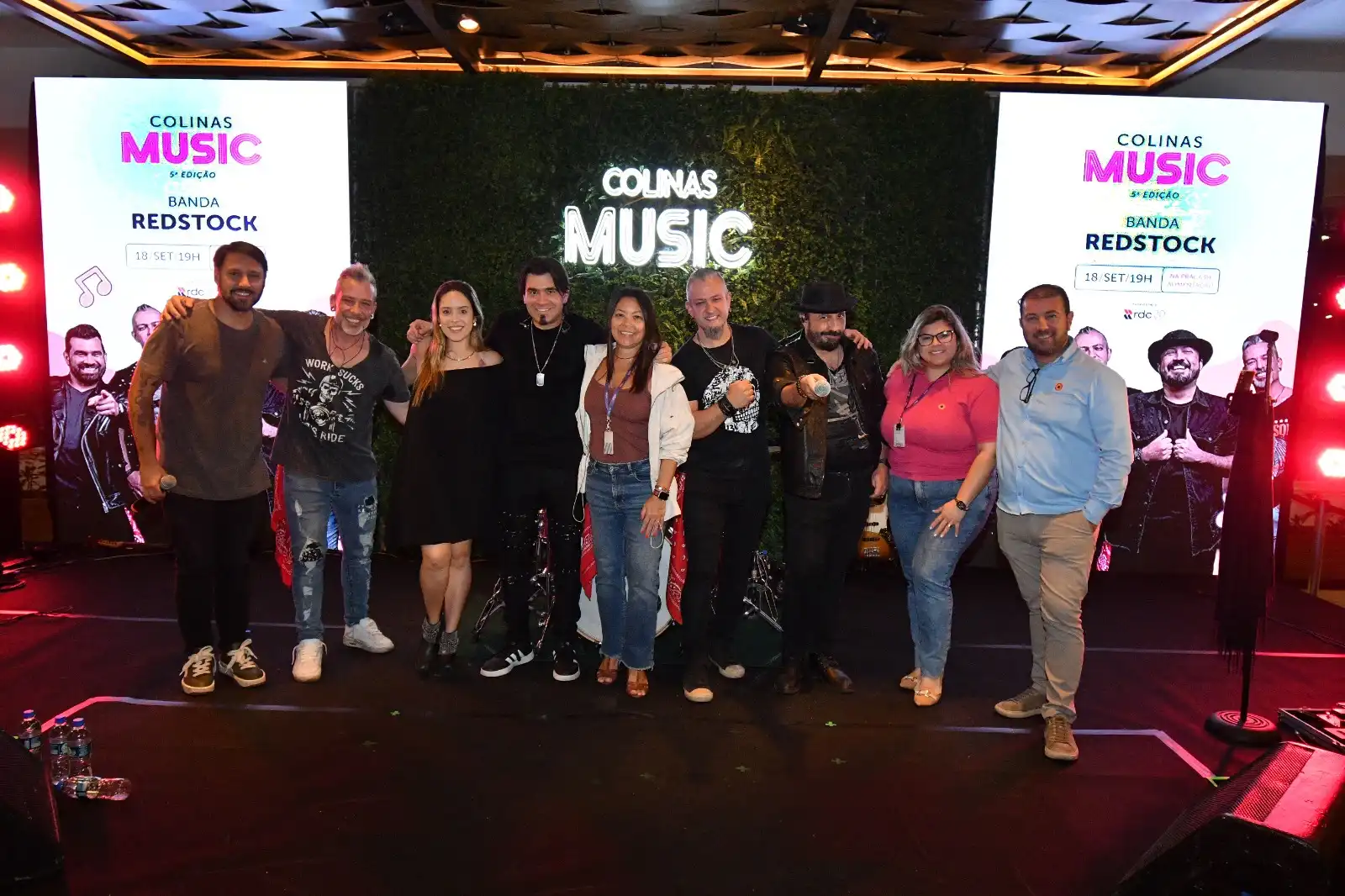 Banda Redstock fez show inédito no Colinas Music com repertório de sucessos do rock e pop