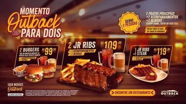 “Momento Outback Para Dois” já está disponível em São José dos Campos