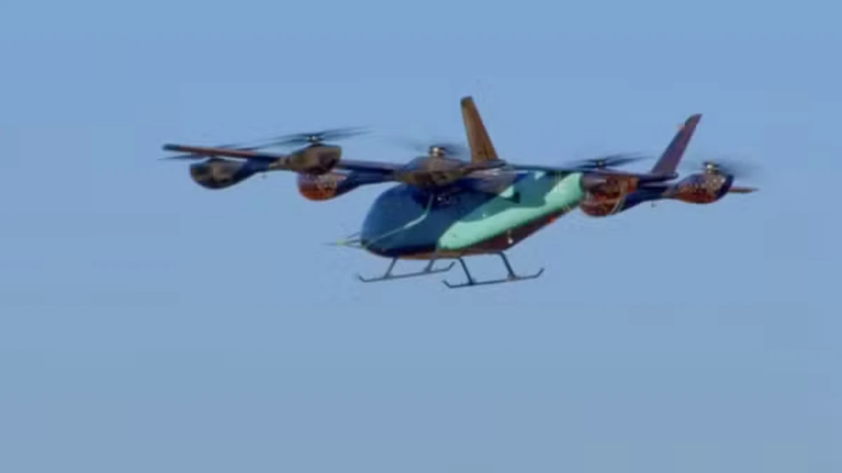 Carro voador da Embraer, feito em Taubaté, faz primeiro teste de transição para voo horizontal