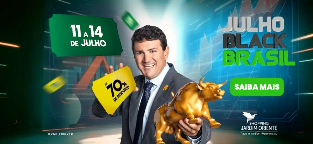 Grupo AD e Shopping Jardim Oriente inovam na 7ª edição da liquidação Julho Black Brasil, com a participação inédita de Pablo Spyer