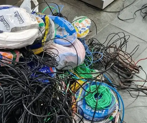 Polícia Civil apreende 630 kg de fios de cobre no Vale