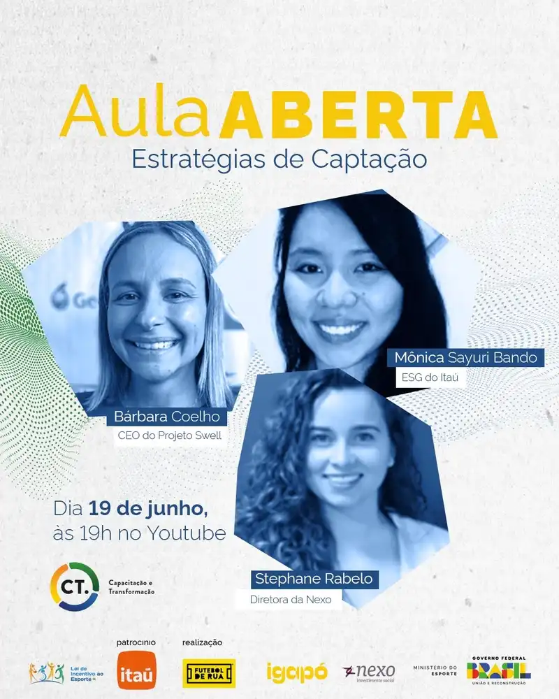 Rede CT promove encontros online sobre a Lei Federal de Incentivo ao Esporte e estratégias de captação para projetos sociais