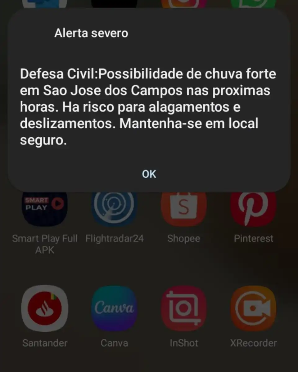 Saiba como ativar as notificações de alerta severo da Defesa Civil no celular
