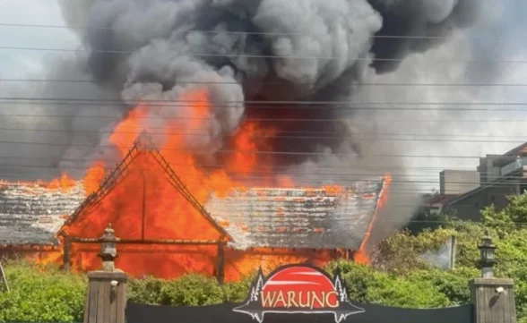 Vídeo mostra incêndio em balada famosa na Praia Brava, em Itajaí (SC)