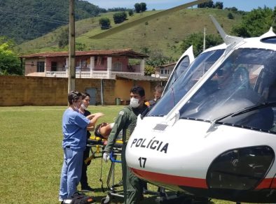 Homem é picado por jararaca em Monteiro Lobato e é socorrido pela equipe aeromédico