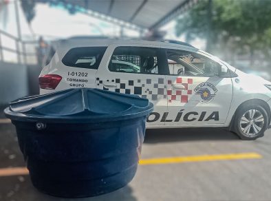 Dupla é presa após furtar caixa d´água de comércio em São José