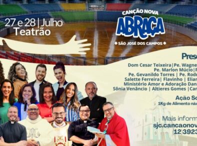 Canção Nova Abraça: mega evento com Eliana Ribeiro e Padre Marlon Múcio acontece em São José