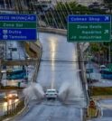 Ponte Estaiada fica alagada após chuvas em São José