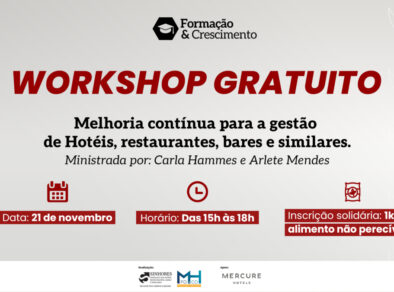 Workshop gratuito sobre gestão de hotéis, restaurantes e bares acontece em São José dos Campos