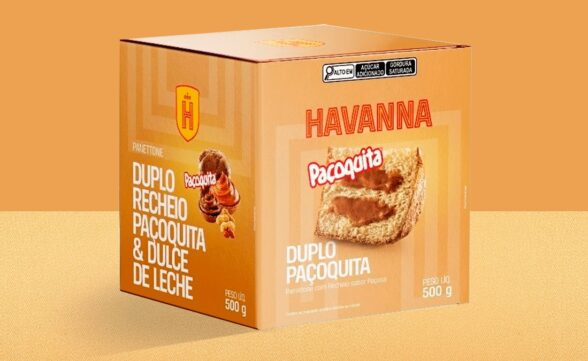 Havanna lança panetone exclusivo recheado de Paçoquita e doce de leite