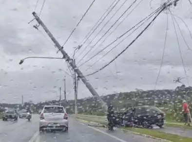 Imagens mostram colisão na Via Cambuí em São José
