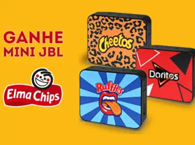 Elma Chips lança campanha que distribuirá caixinhas JBL, copos, bolsas e mais