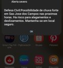 Saiba como ativar as notificações de alerta severo da Defesa Civil…